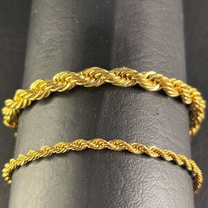 Elegant Gold-Tone Braided Bracelet Set
